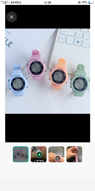 Jam tangan Import Wanita (dilengkpi lampu +alarm) 
