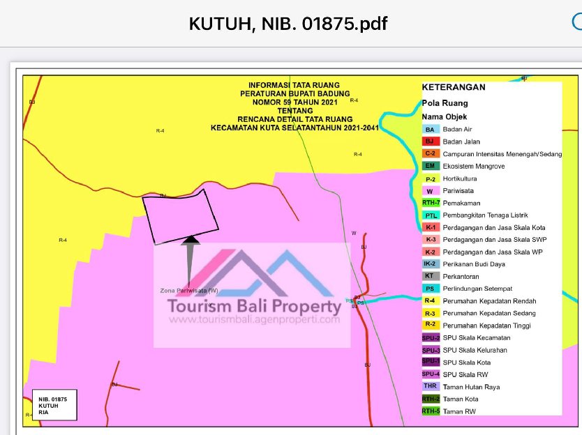 MURAH/ tanah 10000m2 view luat di kutub Ungasan Jimbaran Kuta Selatan Badung Bali 