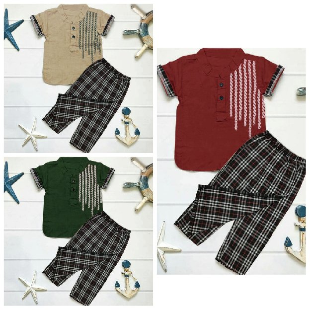 Setelan anak laki-laki koko celana sarung 3 warna - Maroon COD 