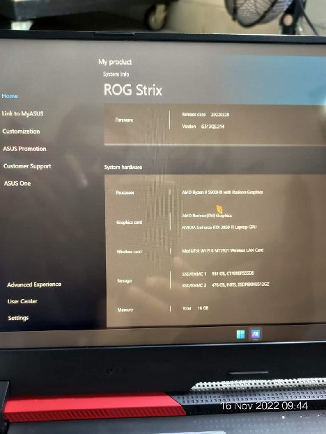Check out 'Temukan [JUAL] ASUS ROG STRIX MULUS, 16GB RAM, 1TB SSD, 512SSD, 3050 Ti RTX 12GB, BEKASI