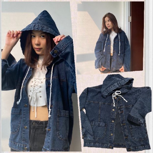 Jaket Jeans Wanita Oversize