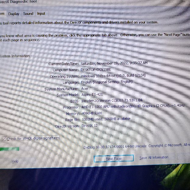 Laptop Acer Aspire E1 -421