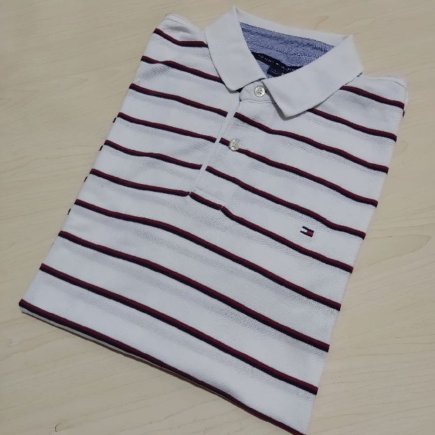 Tommy Hilfiger Kaos Polo Stripe Sallur Original Second