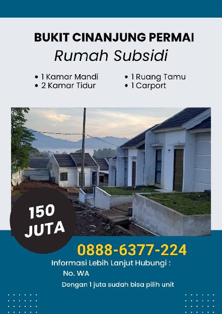 Rumah Subsidi Tanjungsari Sumedang | Bukit Cinanjung Permai | All In 14 Jutaan Cicilan 900 Ribuan
