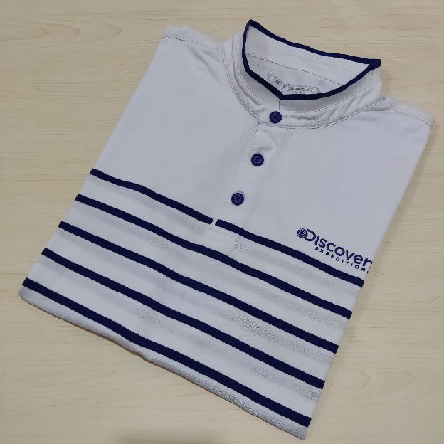Discovery Kaos Polo Shirt Stripe Kerah Shanghai Original Second