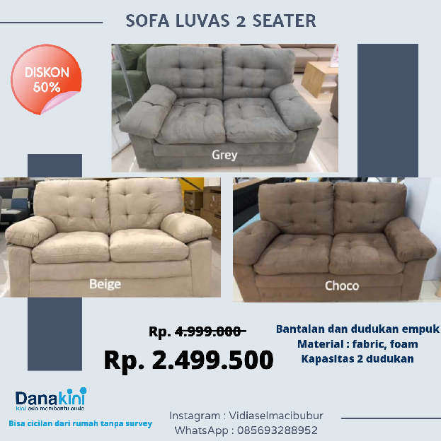 Sofa 2 Dudukan Minimalis 