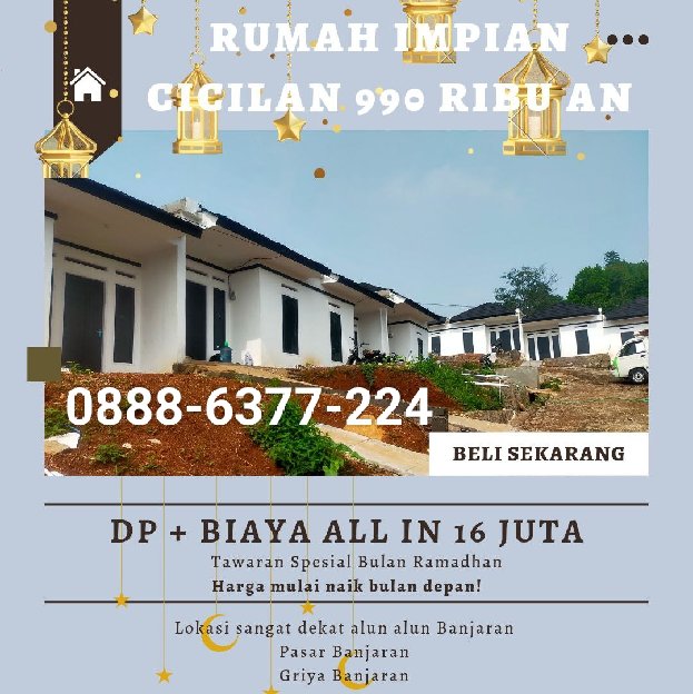 Rumah Subsidi Bumi Sindang Panon Dekat Alun Alun Banjaran Bandung Selatan