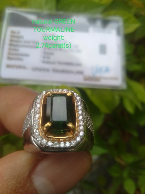 NATURAL GREEN TOURMALINE asli 