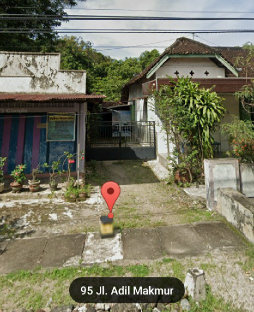 JUAL TANAH DENGAN RUMAH DIATASNYA