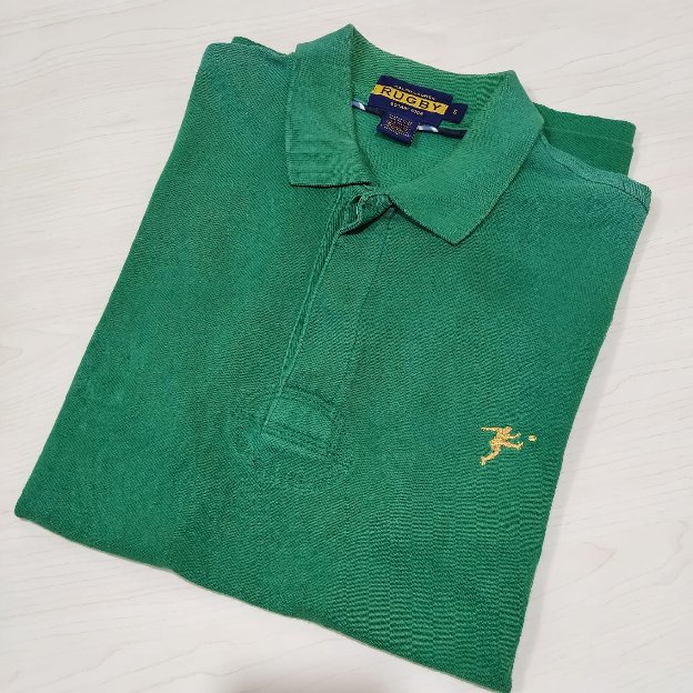 Kaos Polo Shirt Rugby By. Ralf Lauren Green Colour (Rn 41381) Original Second