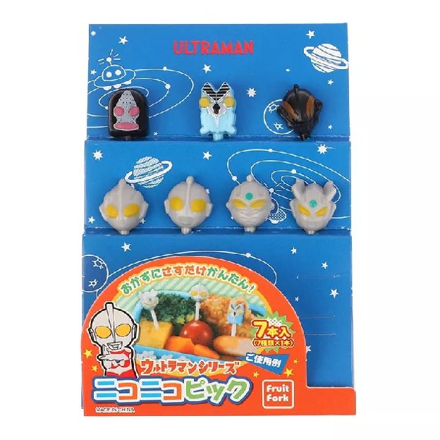 Tusukan bekal anak Ultraman 2 untuk roti, sosis, nugget, buah
