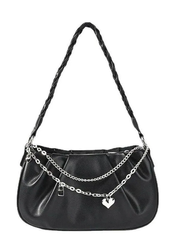 Tas Selempang Wanita Tas Cewek Rantai Woven Strap Shoulder Bag