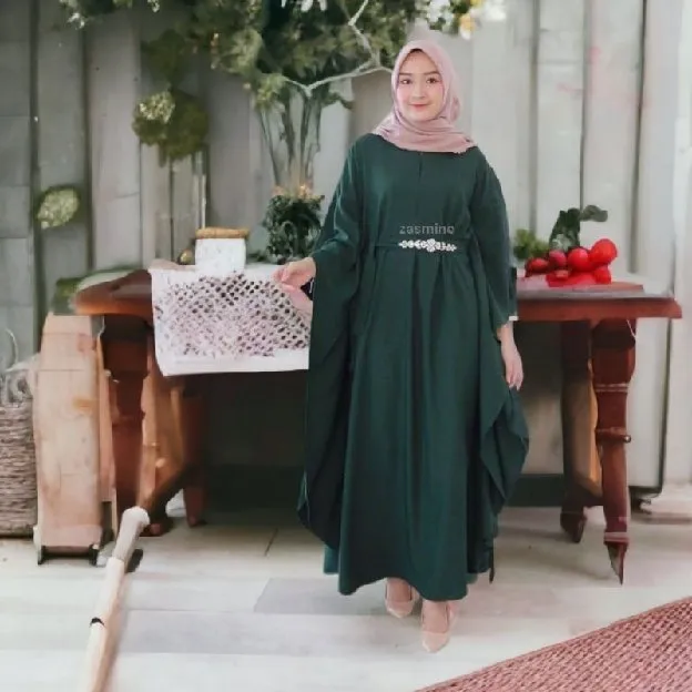 Selin Kaftan Gamis Murah Bahan Moscrepe Size S M L XL