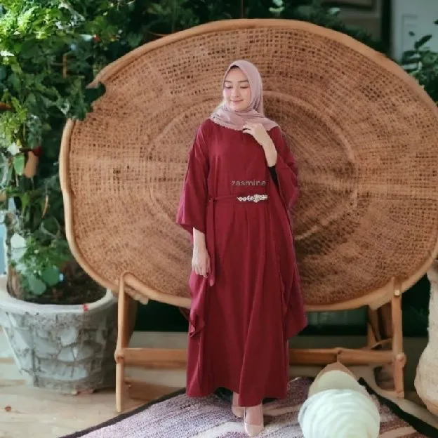 Selin Kaftan Gamis Murah Bahan Moscrepe Size S M L XL