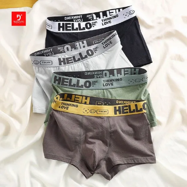 Boxer Celana Dalam Pria Dewasa Fashion Men Hello On Me Cook High Quality Remaja Jumbo Sampan Katun