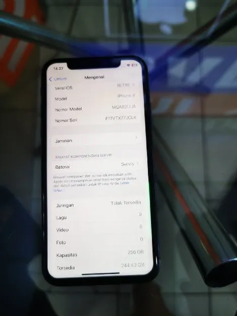 Iphone x 256gb inter all operator icloud aman