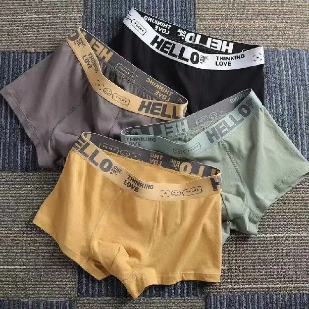 Boxer Celana Dalam Pria Dewasa Fashion Men Hello On Me Cook High Quality Remaja Jumbo Sampan Katun