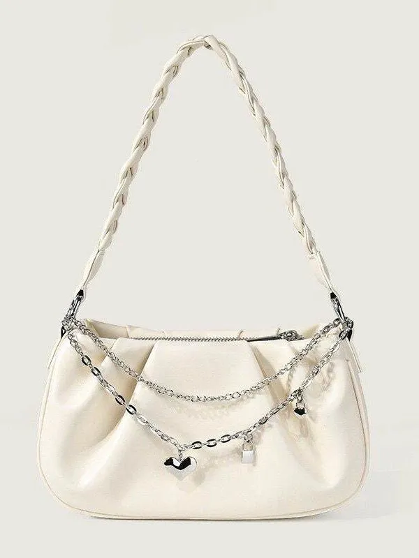 Tas Selempang Wanita Tas Cewek Rantai Woven Strap Shoulder Bag