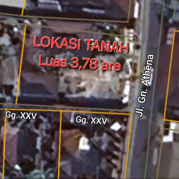 Dijual 3,78 are, Free 3 Unit RUKO, Jl. Gn. Athena Seminyak Padangsambian KLOD Denpasar