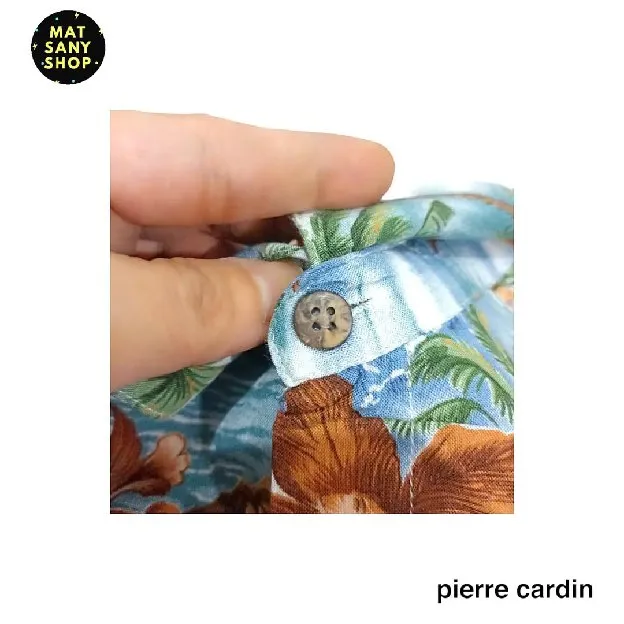 Kemeja Hawai Pantai Tropical Plant Full Print Pierre Cardin