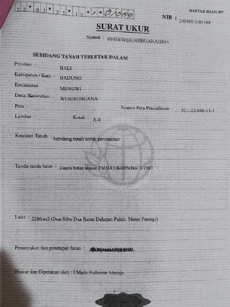 Dijual 22,8 are, Jl. Kamboja Raya Denpasar Singaraja Werdibhuwana Mengwi Badung