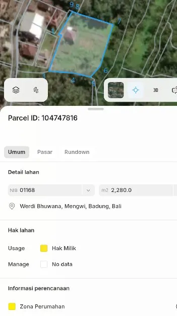 Dijual 22,8 are, Jl. Kamboja Raya Denpasar Singaraja Werdibhuwana Mengwi Badung