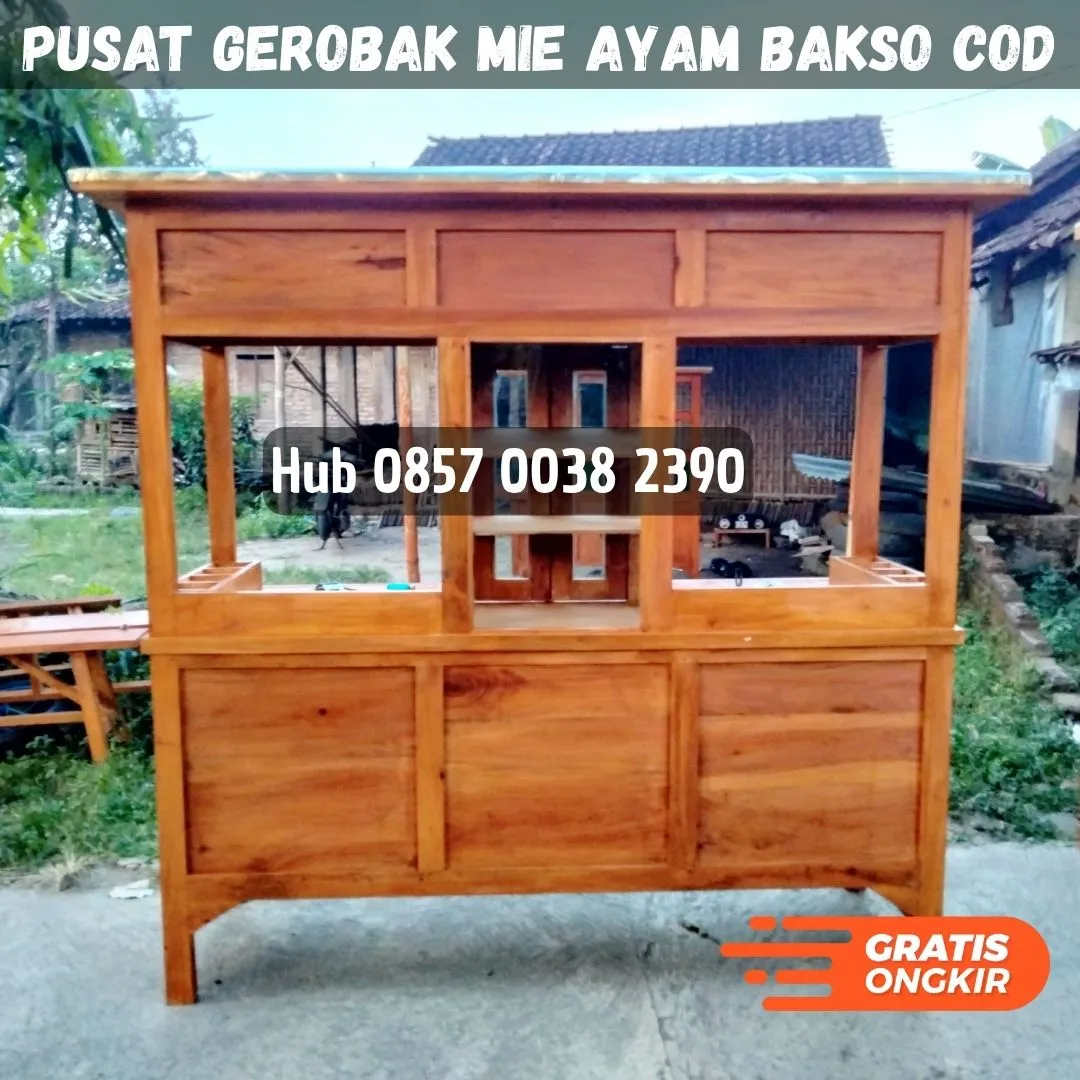 Spesialis Rombong gerobak mie ayam jadul Kec Lumbang Probolinggo Bayar COD Free Ongkir