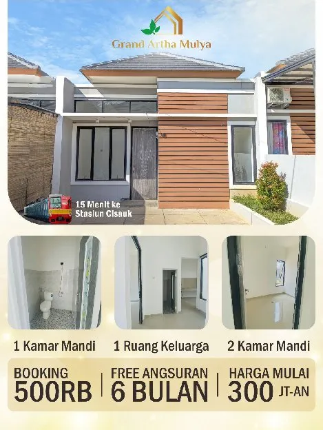 RUMAH DIJUAL GRAND ARTHA MULYA DEKAT STASIUN CISAUK TOL SERBARAJA BSD