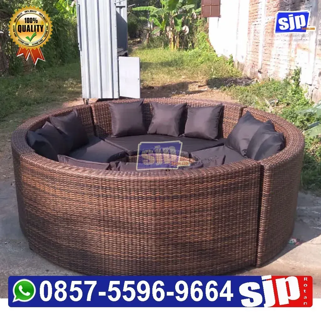 produsen sofa rotan sintetis model lingkaran