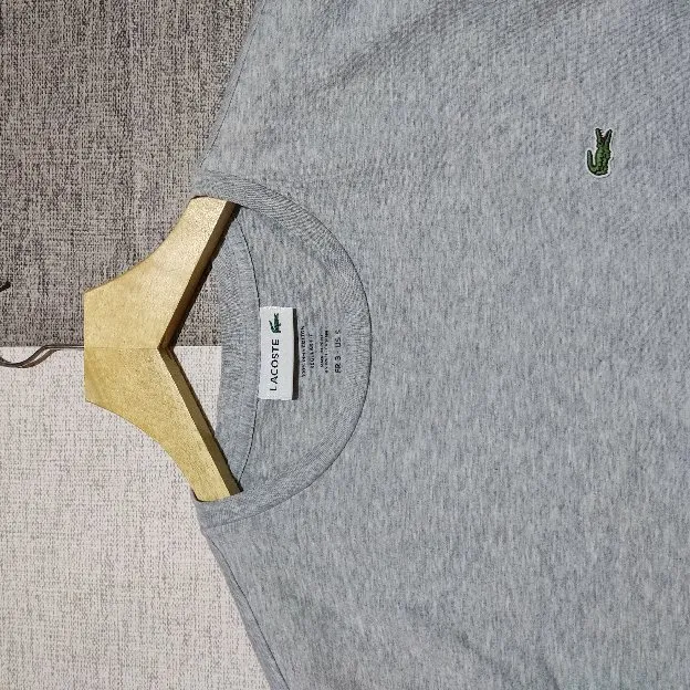 Kaos LACOSTE grey colour Cotton Pima Size S