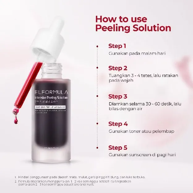 ELFORMULA Intensive Peeling Solution - Peeling Serum Dark Spot Glass Skin Eksfoliasi Wajah Mengangka