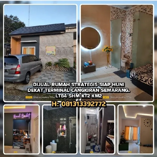 DIJUAL RUMAH STRATEGIS SIAP HUNI DEKAT TERMINAL CANGKIRAN SEMARANG.LT84 SHM KT2 KM2