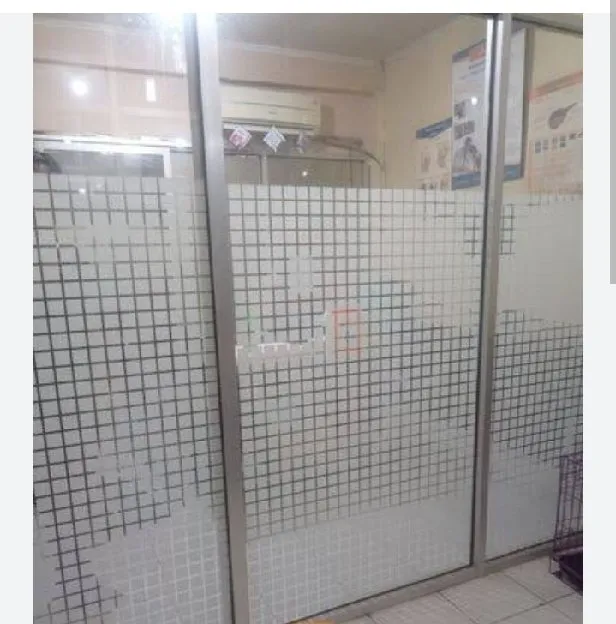 sticker sandblast kaca rumah cibubur