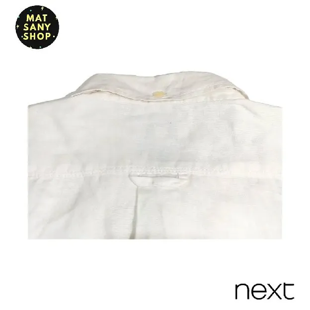 Kemeja Linen Lengan Panjang Putih Next Resort Wear Formal