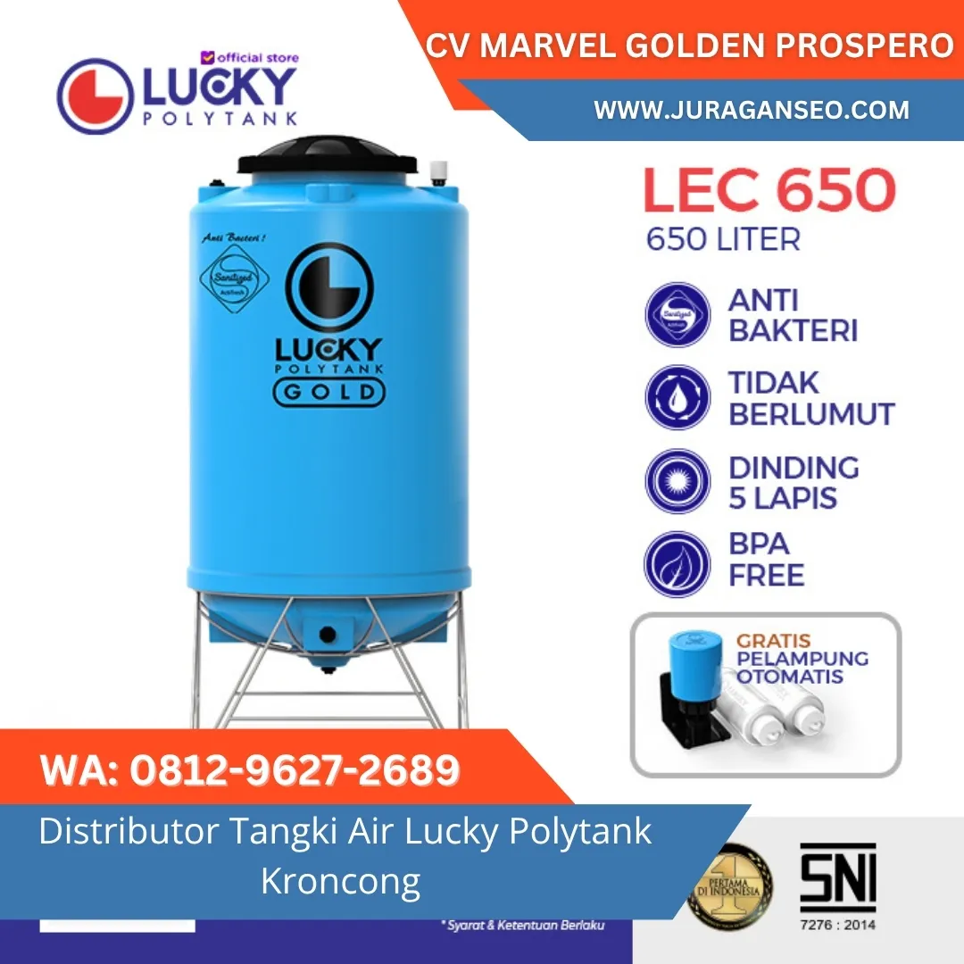 TERJAMIN Distributor Tangki Air Lucky Polytank Kroncong