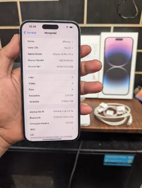 iPhone 14 Pro Max 256Gb iBox Mulus Normal Bisa Tuker Tambah