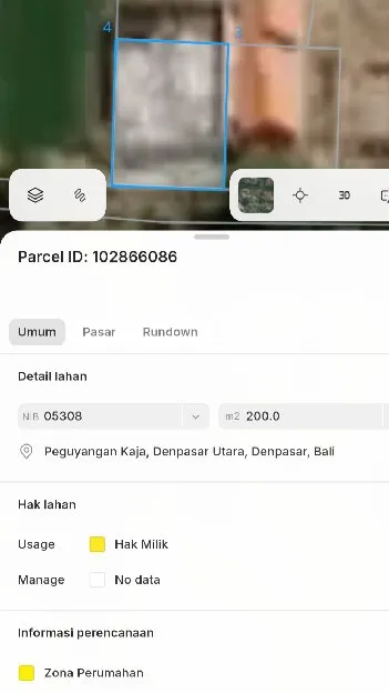 Dijual 2 are, Jl. Gitasura Dam Peraupan II Belakang PDAM Antasura Denpasar