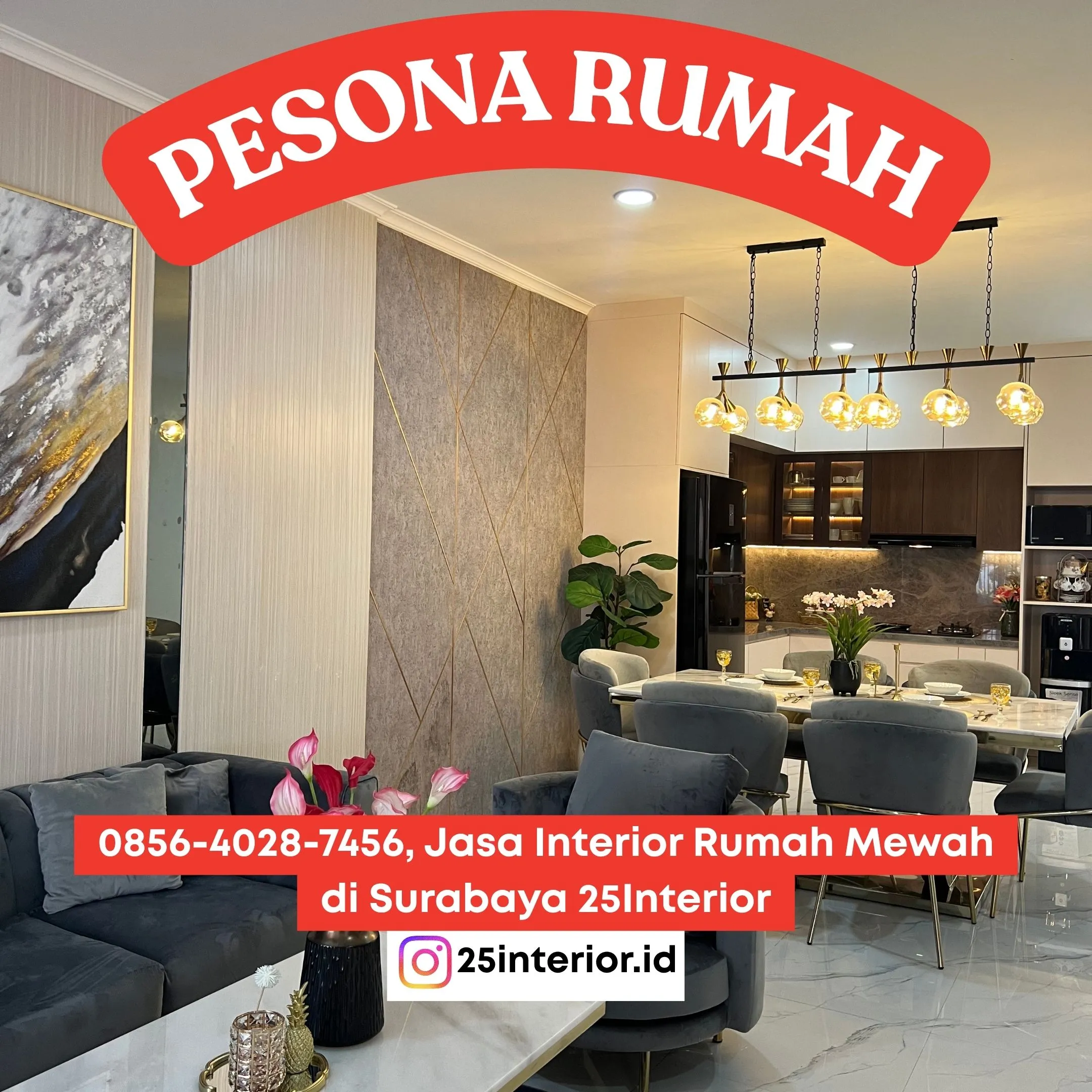 Pesona Rumah Modern Jasa Interior Rumah Mewah di Surabaya 25Interior