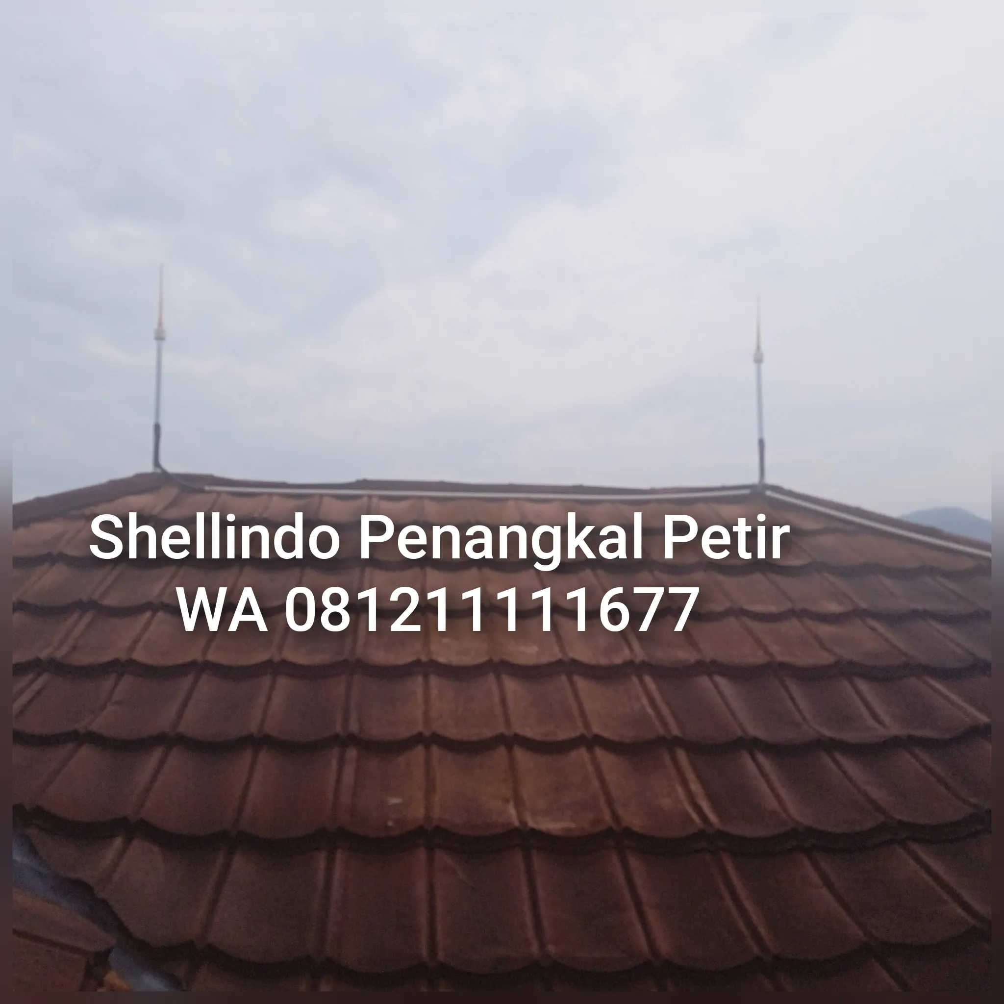 Residensial Rod 1m Grounding Pasang Penangkal Petir Lawanggintung