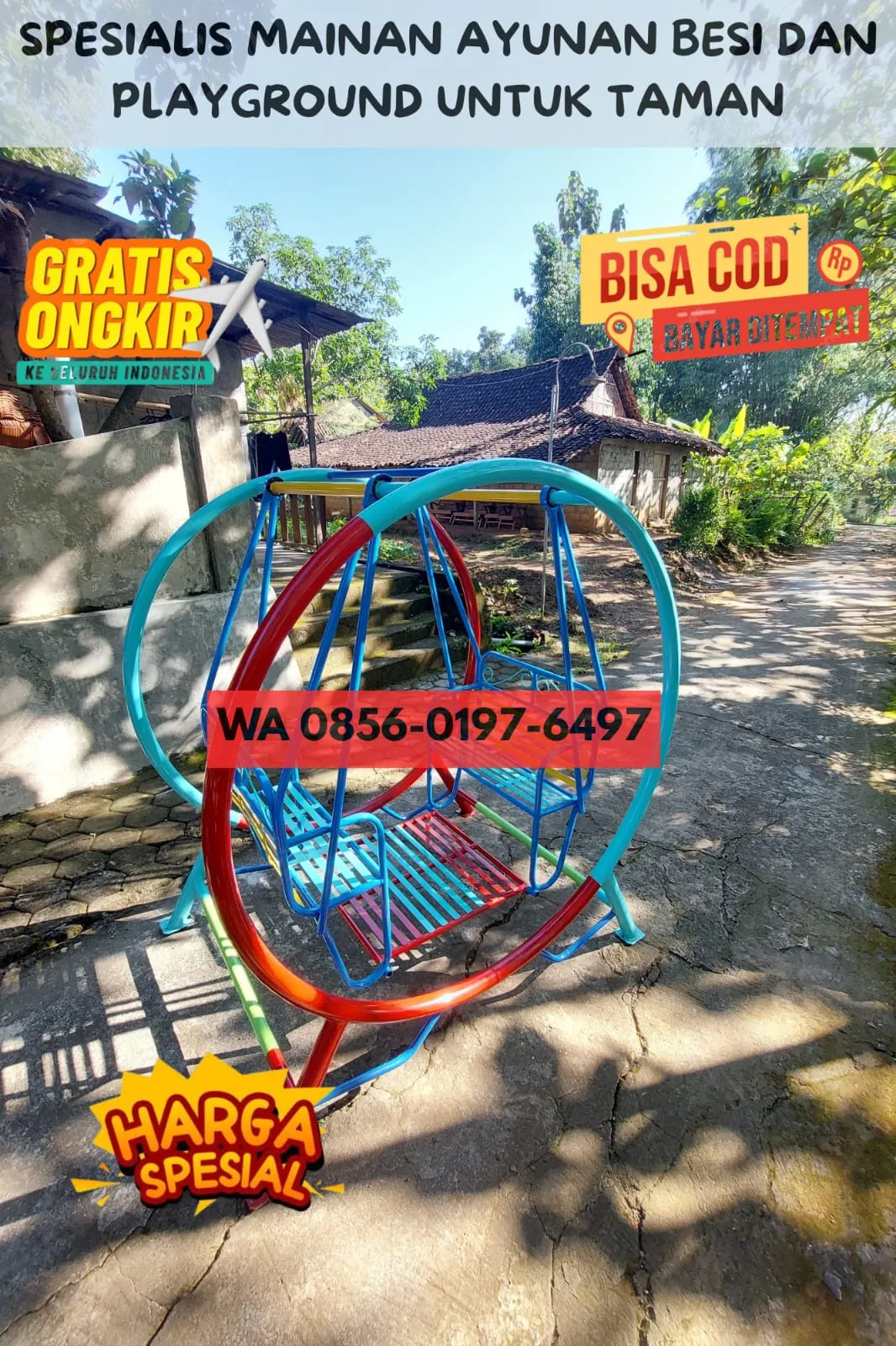 READY STOCK DAN BERGARANSI Playground Anak dan Ayunan Besi Model Baru Desa Jati Kec Soko Tuban