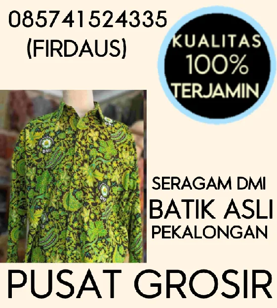 Penjahit Baju batik DMI Sampit Bulungan Raudhah Batik Pekalongan
