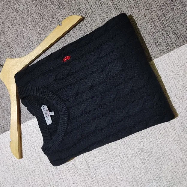 Cable Knitwear US Polo Assn colour Black Size L Preloved
