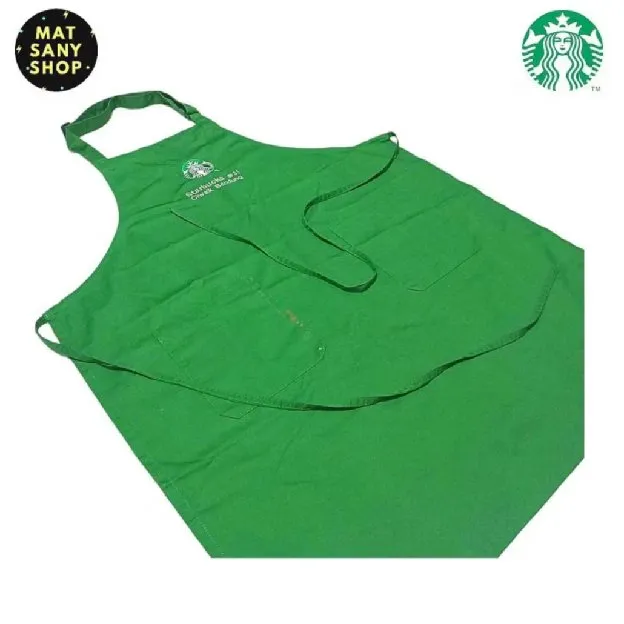 Celemek Green Apron Starbucks Coffee Ciwalk Bandung Vintage