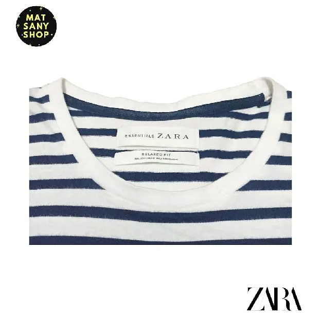 Kaos Tshirt Stripe Salur Garis Essentials Zara Bengal Line