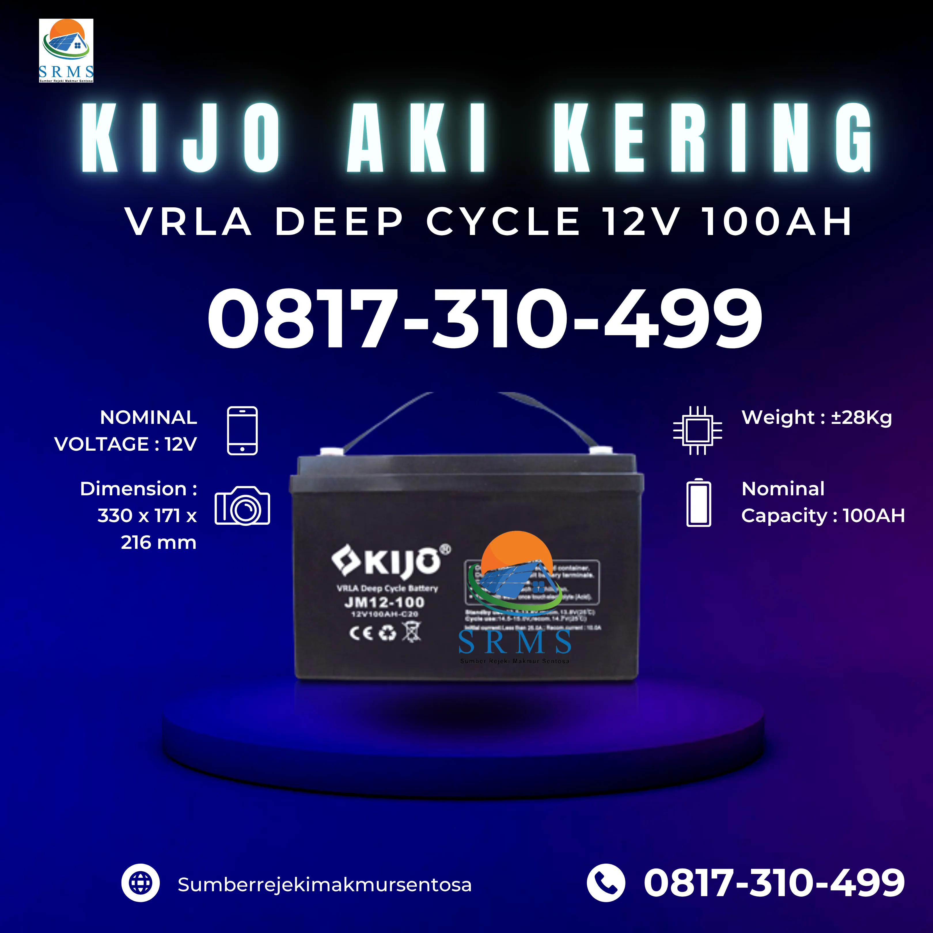 Jual Baterai Kijo 150 Ah Sidoarjo
