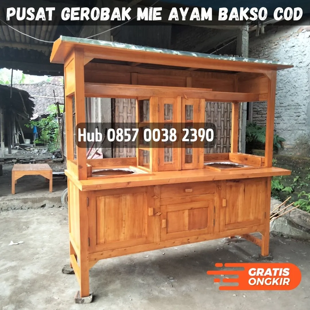 Pabrik Rombong gerobak mie ayam bakso joglo Kec Sambit Ponorogo Bayar COD Free Ongkir