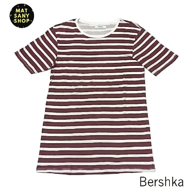 Kaos Tshirt Stripe Strip Salur Garis Essentials Bershka Vintage Casual