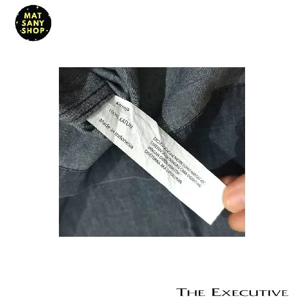 Kemeja Denim Jeans Lengan Pendek The Executive Kasual Formal