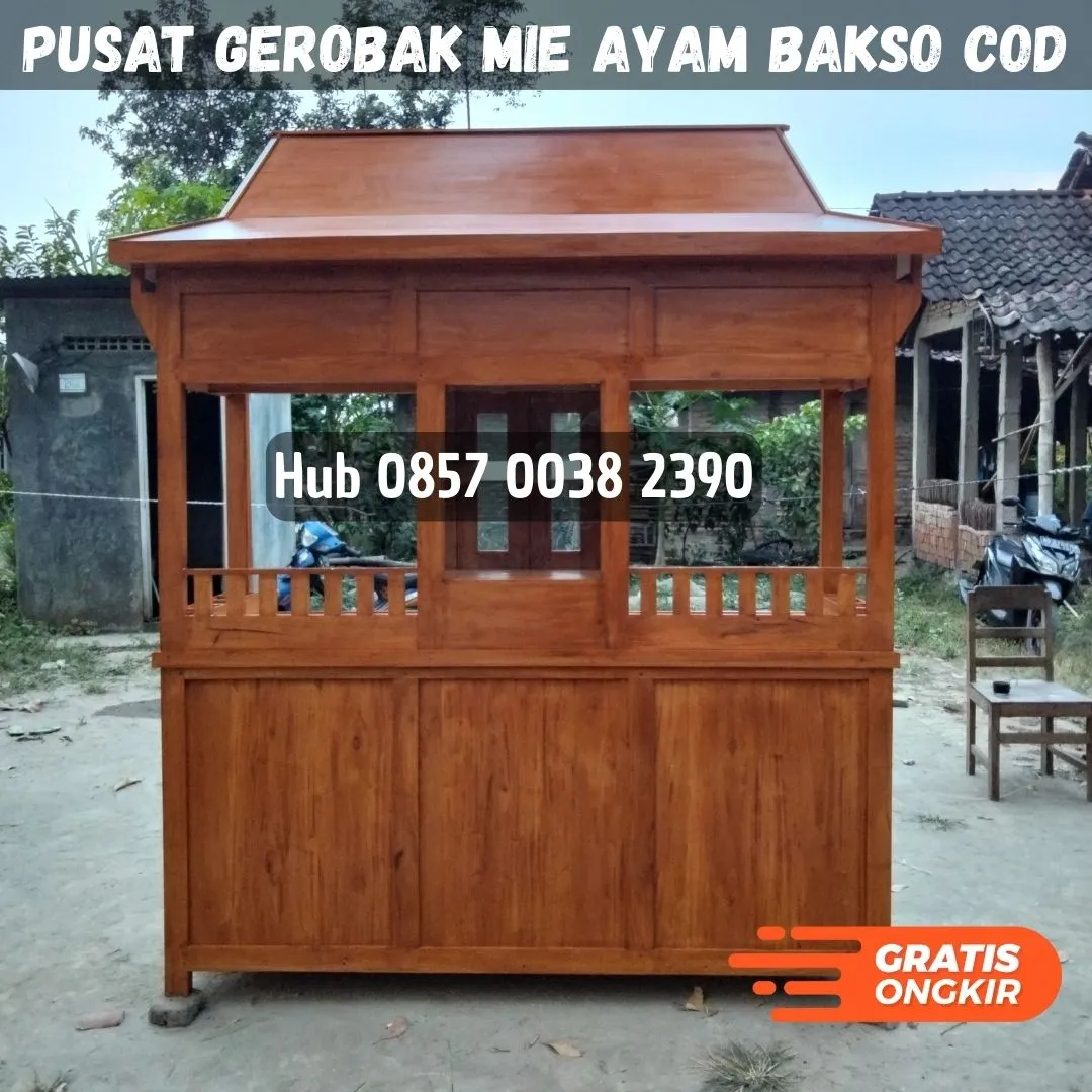 Pabrik Rombong gerobak mie ayam bakso joglo Kec Lawang Malang Bayar COD Free Ongkir