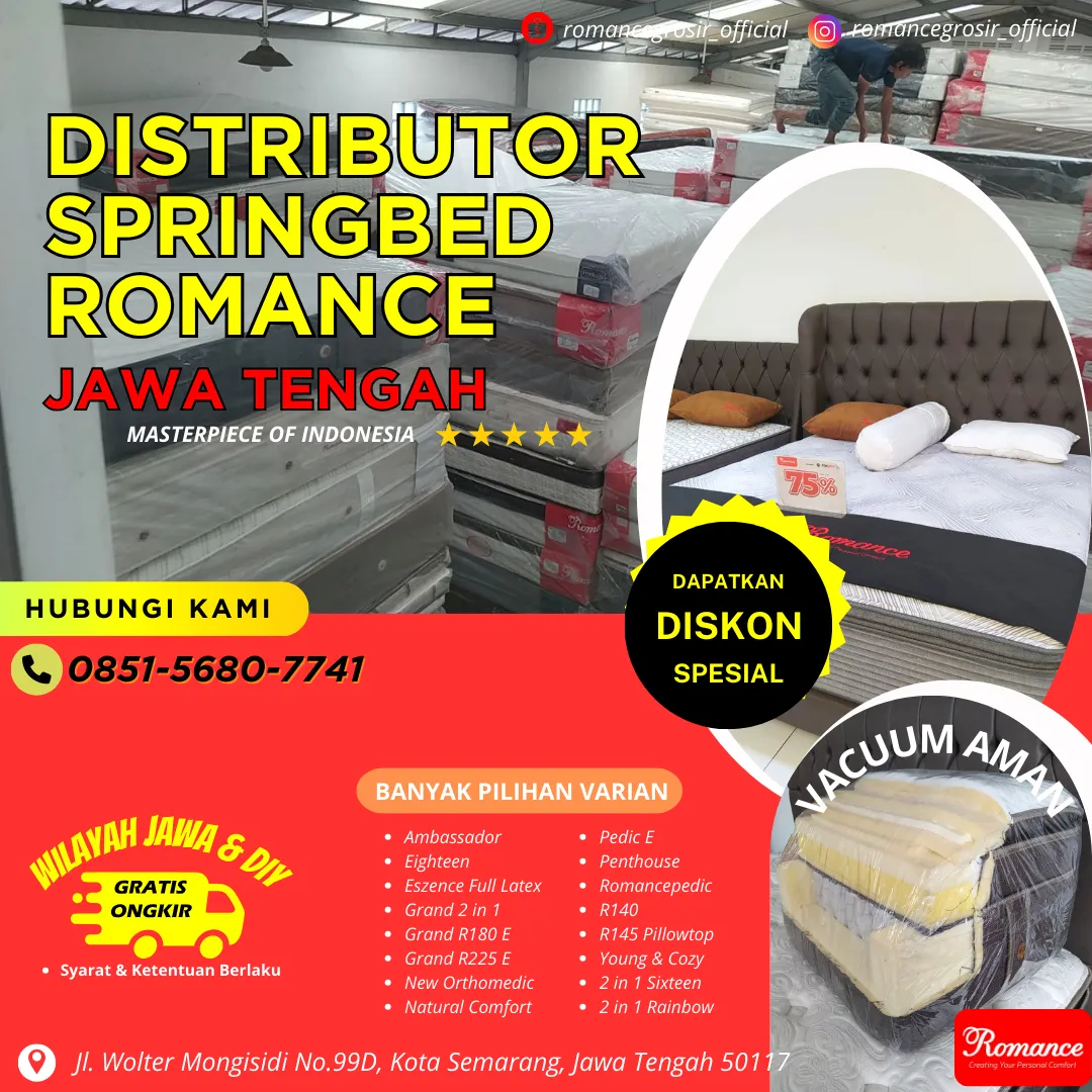 Toko Springbed Semarang TERDEKAT  - Springbed Romance
